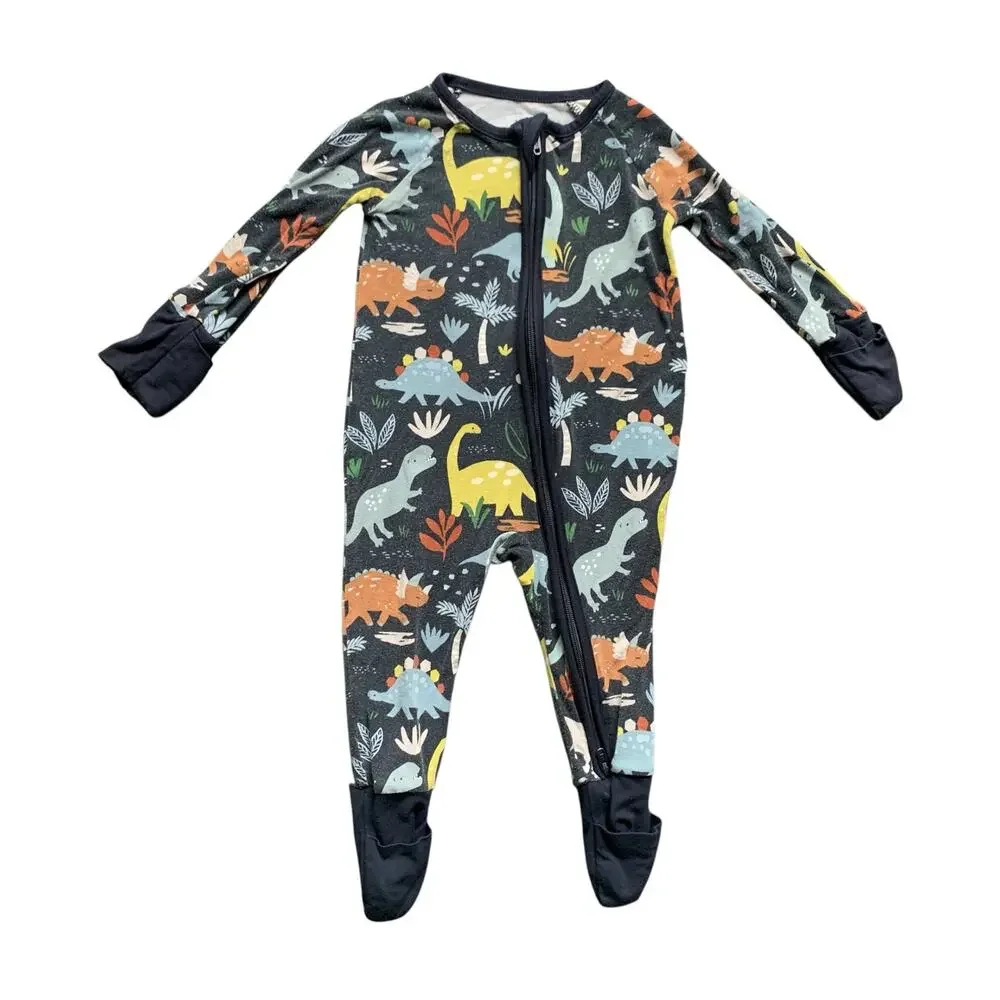 Little Sleepies Jungle Bamboo Zippy in Black